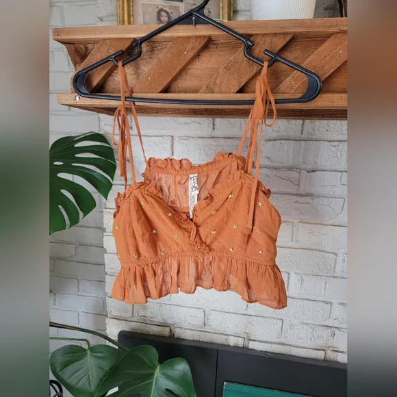 Free People On A Star Crop Cami M - Picture 1 of 10